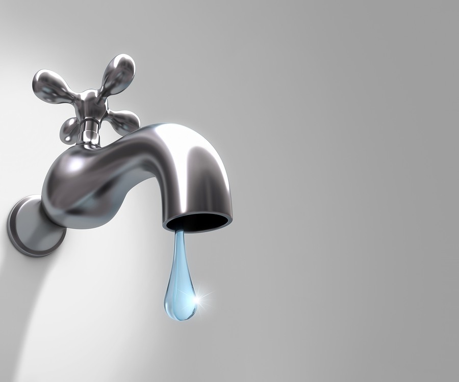 A dripping faucet